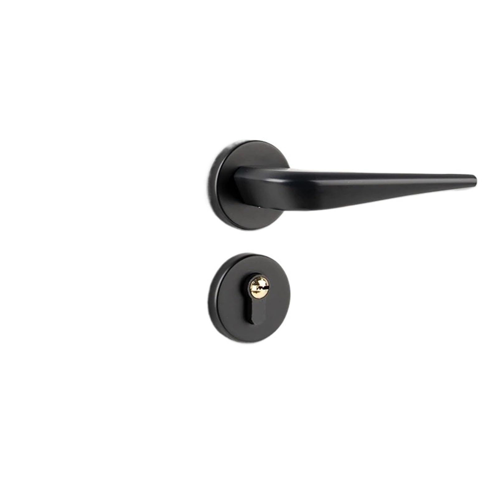 BSAXITHZB Silent Anti-Theft Door Lock Handle with Key(Black Set_58MM)