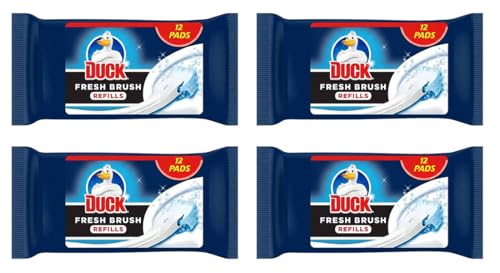 4X Fresh Brush Refills (4 Packs 48 Flushable Cleaning Pads)- Biodegradable- Toilet Bowl Cleaner