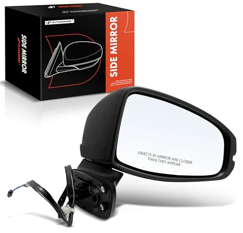 A-Premium Passenger Side Power Door Mirror - Compatible with Honda Fit LX 2015-2020 - Non-Heated Manual Folding Black Smooth Outside Rear View Mirror - Replace# 76208-T5R-305 by A-Premium - Used condition - US$53.54