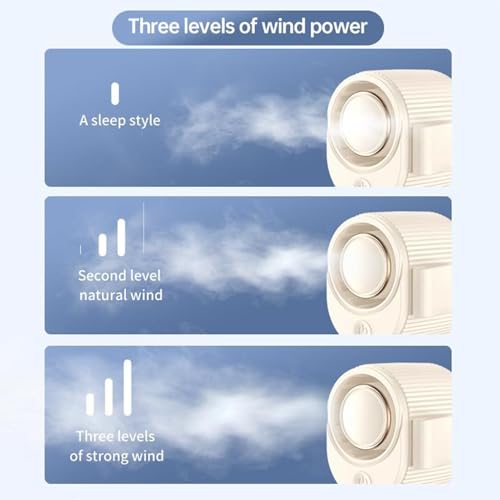 Ventilateur rechargeable avec clip portable sans lames 3 vitesses