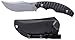 CRKT Burrower Everyday Carry Fixed Blade Knife with Sheath: D2 Steel Plain Edge Blade, Black & Gray Micarta Handle, 3610