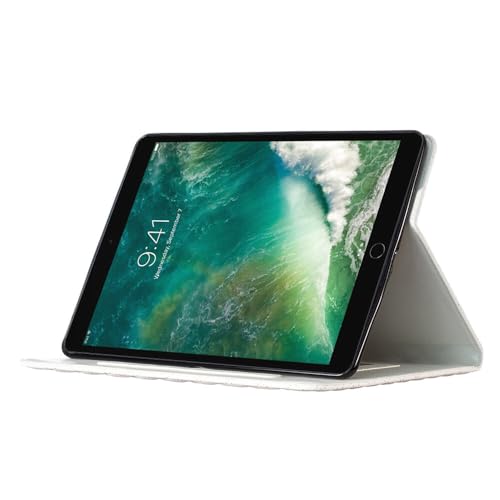 Étui portefeuille cuir iPad 5e génération 2017 blanc chic à clapet - 5