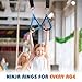 LadyRosian Trapeze Bar Swing Monkey Bars Hanging Ninja Rings Warrior Slackline Obstacle Course Kits for Kid Playground Equipment Accessories (Blue)