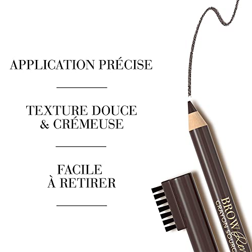 Bourjois Crayon à sourcils - Brow Reveal Précision - Crayon avec brosse intégrée - Sourcils nets et bien dessinés - Application rapide et précise - Fini naturel - 04 Brunette (Lot de 2)