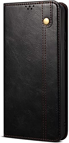 Funda iPhone 14 Plus 6.7 pulgadas GUMMMY libro cuero negro con tarjetero stend