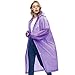 UNIQUEBELLA Regenmantel Eva Travel Transparent Regenponcho Regen Zubehör für Damen und Herren Regenbekleidung Regencape Regenjacke Wasserdicht für Wandern Radfahren Camping und Reisen (Lila, XL)