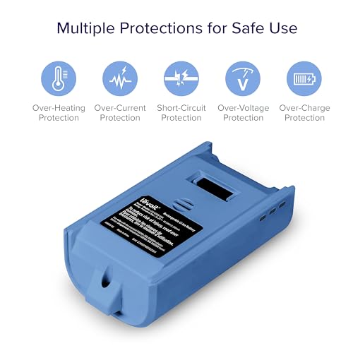 Image of Levoit LVAC-200 Vacuum Replacement Battery, 2200mAh, 50-Min Runtime, Blue