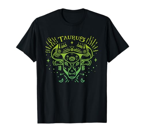 Taurus - Signo del zodiaco y arte de astrología (dibujado a mano) Camiseta