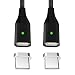 Produktbild LAMA Magnetisches USB C Ladekabel Magnet Datenkabel [2 Stück 1,2M] USB Typ C Kabel 2,4A Schnellladekabel für Samsung S9+ S9 S8+ S8 Huawei P20 Pro P20 Lite P20 P10 Plus HTC U11 Mi 6 und mehr Schwarz