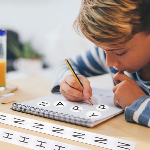 Étiquettes d'inventaire autocollantes 2,5 cm - Repérage par lettres majuscules - 4