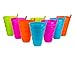 Plastic Tumblers With Straws 22oz. Set Of 8 - Multicolor