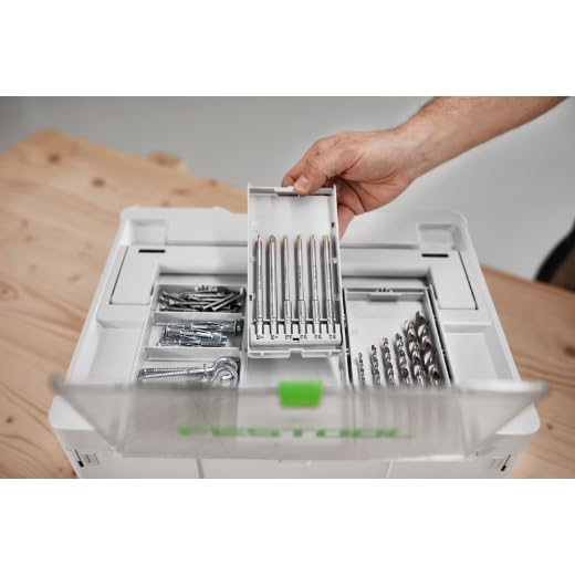 Sisel SiseLYTE 3種セット Festool 577395 18-Piece Stubby Drill Bit Cassette BKS SYS3 D3-8 K