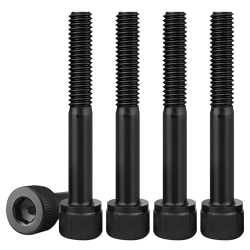 TOP-VIGOR 20Pcs Hexagon Socket Head Cap Screws, M3 x 45mm 12.9 Alloy Steel Replacement Machine Fastener Screws, Half Thread for Bicycle Motorcycle Repair, Professionals Landlords Repairmen, Black