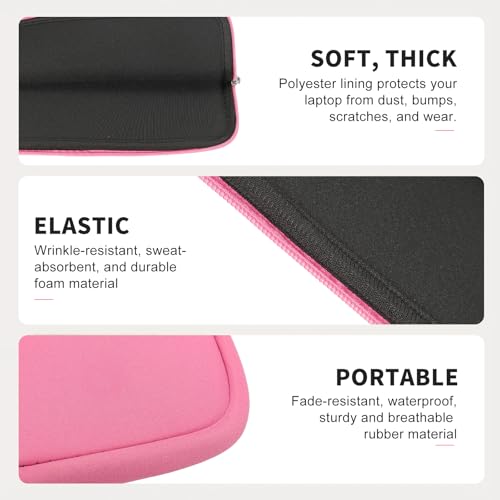 Funda para portátil de poliéster resistente al agua rosa miniatura 3