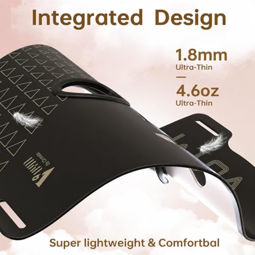 VYM Red Light Therapy for Face: High-Energy Super Lightweight 292 LEDs Cordless Professional Light Therapy Mask Infrared LED Face Mask at Home Travel 2mm Thickness - Black Bag — view 2