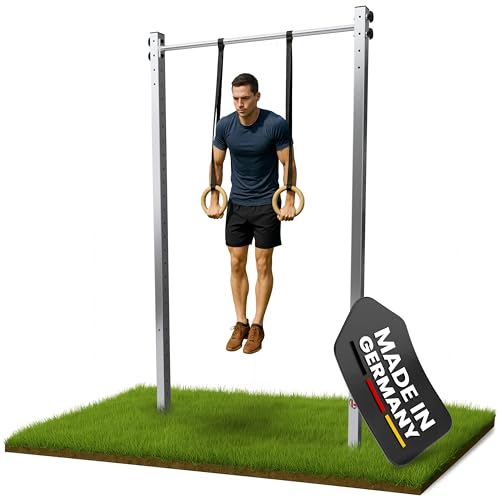 TOLYMP Einzel Reckstange Starterhorn Sonderhöhe aus V2A Edelstahl/Turnreck 300 cm Höhe/wetterfeste Klimmzugstange freistehend für Outdoor-Fitness/Turnstange bis 150 kg belastbar TOLYMP Einzel Reckstange Starterhorn Sonderhöhe aus V2A Edelstahl/Turnreck 300 cm Höhe/wetterfeste Klimmzugstange freistehend für Outdoor-Fitness/Turnstange bis 150 kg belastbar