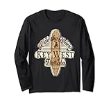 Key West - Un gran diseño para surfistas, amantes de la playa y el océano, turistas, locales y mucho más. Logotipo vintage de surf de longboard.