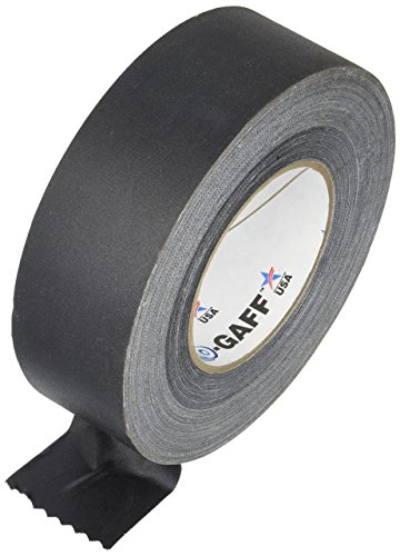 Pro Gaff Gaffers Tape 1 and 2 inch Widths, 17 Colors Available, 2 inch, Black
