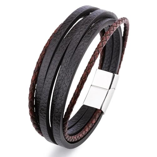 Bracelet homme en cuir idéal pour affirmer son style rock en soirée