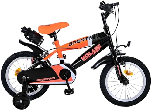 Volare Unisex-Youth 2043 Kinderfahrrad, Orange, Schwarz, Kleinkind