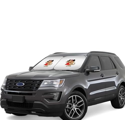 チキチキマシン猛レース ケンケン (4) 車用サンシェード サンバイザー 日よけ 紫外線対策 カーサンシェード 四季兼用 車用品 折畳み 便利 遮光 断熱 吸盤4個付