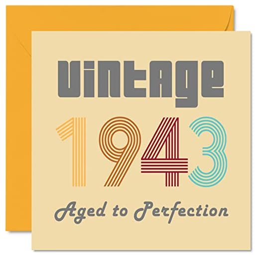 79 tarjetas cumpleaños hombres mujeres, vintage 1943 envejecido a perfección, 79 tarjetas cumpleaños divertidas ella, 145 mm x 145 mm, tarjetas felicitación cumpleaños mamá, papá, abuelo, niñera