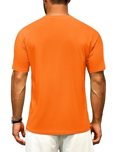 Cotrasen Men's T Shirts Cotton Drop Shoulder Short Sleeve Shirts for Men Casual Soft Comfort Loose Fit Mens Summer Tee Shirts