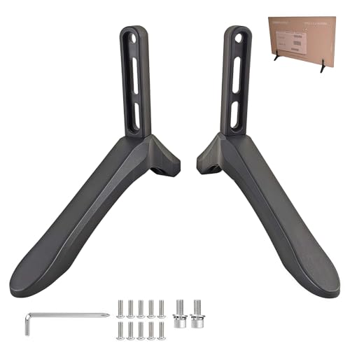 2 Pcs Universal Tv Legs Portable Universal Tv Stand Base for Most 28-65 inch LCD/LED/OLED Flat & Curved TVs Television Flat Stands Legs with Accessories Easy to Install