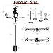 Cowboy Weather Vane, Black Metal Weathervane Roof Mount, Wind Vane Ornament Decoration for Shed Garden Yard Farmhouse Patio Decor, Wind Direction Indicators Wind Measuring Tool Outdoor