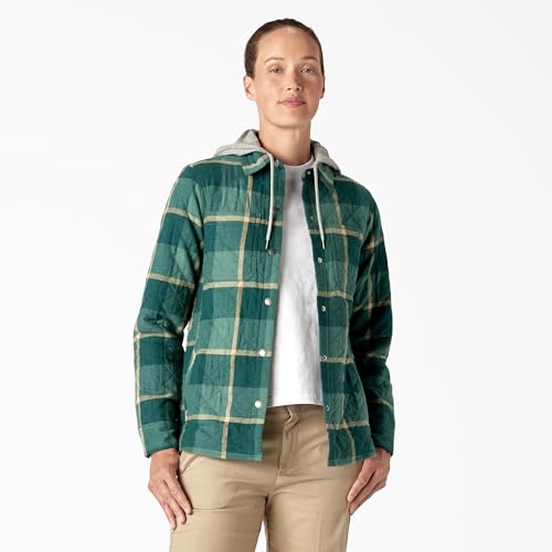 Dickies Women’s Flannel Hooded Shirt Jacket2