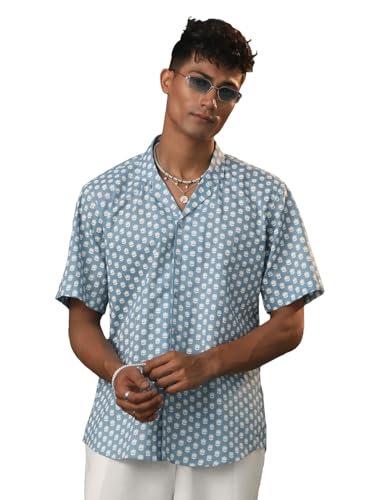 Chemise ethnique Vastramay homme et femme coton bleu vêtement traditionnel indonésien 52