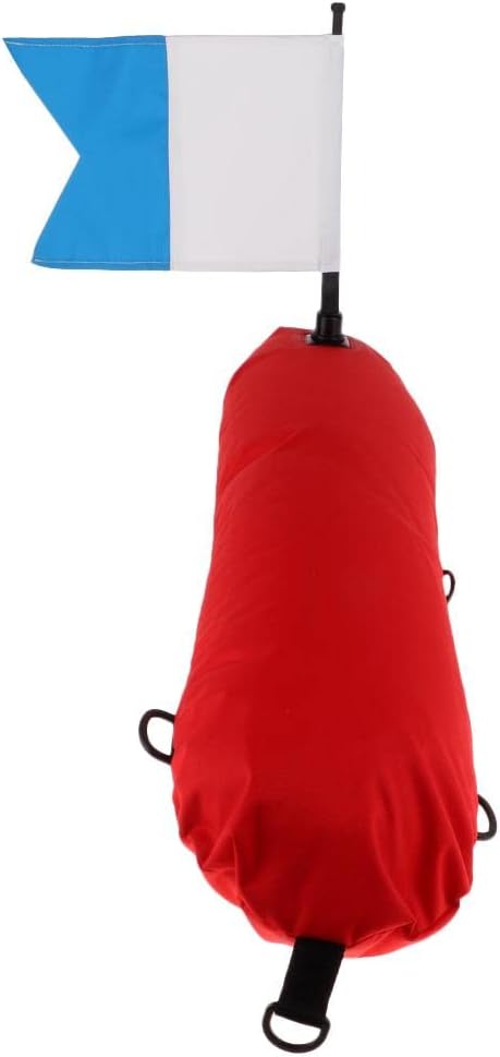 Enhanced Scuba Diving Float with Dive Flag | High Visibility Buoy for Freedivers, Spearfishers | Weight, Portable Dive Marker Equipment