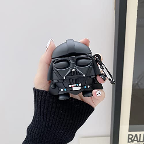 Awin Case For Airpods/Airpods 2 Case,3D Cute Cartoon Anime Airpod Case,3D Kawaii Unique Keychain Kits Kids Teens Boys Men Soft Case For Airpods /Airpods 2 Case (New Black Man) #TOP5