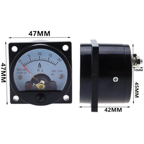 Ampèremètre CC SO-45 à pointeur analogique pour panneau de contrôle DC - 2