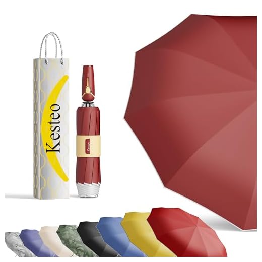 Best umbrella to get in and out of the car Kesteo 54-Inch Windproof Travel Umbrella