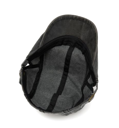 Image of Cotton Newsboy Cap,Breathable Ivy Gatsby Cabbie Beret Hat for Men's Women Driving Hunting Golf