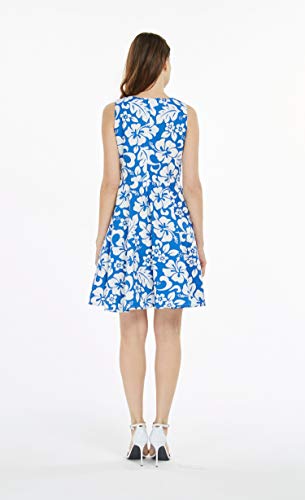 Image of Hawaii Hangover Family Matching Clothes, Classic Vintage Hibiscus Blue | Family matching Hawaiian outfits, Classic Vintage Hibiscus Blue, 100% cotton, machine washable, tropical floral print, luaus