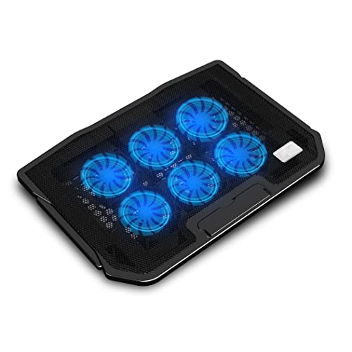 Base refrigeradora para laptop ultra delgada con 6 ventiladores silenciosos para laptops de 14 y 15,6 pulgadas miniatura 3