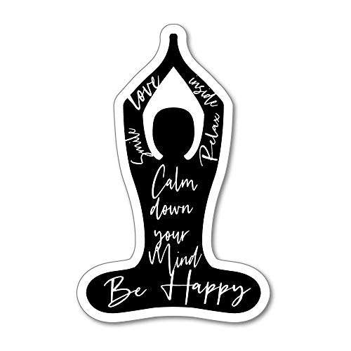 Calm Down Your Mind Sticker Decal Water Bottle Hippie Cars Vans Laptop