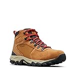 Columbia Mens Newton Ridge Plus II Suede Waterproof, Elk/Mountain Red, 8