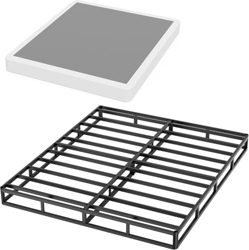 Lista de Base Baja para Cama para comprar online. 44 INICO Base Cama King, Perfil bajo de 7 Pulgadas, Base de Cama King con Resistentes Listones de Acero para Colchón, Fácil Montaje, Sin Ruido, Negro(192 * 202 * 18cm)
