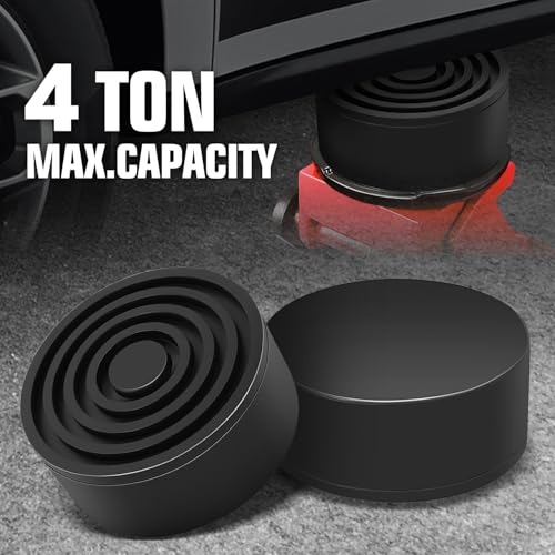 Image of DNA Motoring 2pack Floor Jack Rubber Pad, Frame Rail Protector, Car Lifting Pads Universal Jack Pad Adapter for Floor Jack, TOOLS-00622
