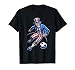 American Flag Patriotic Soccer 4th of July Boys Mens Kids T-Shirt