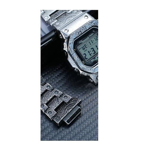 Bracelet et boîtier DW-5600 acier gravé accessoires custom Casio GW-M5610 - 5