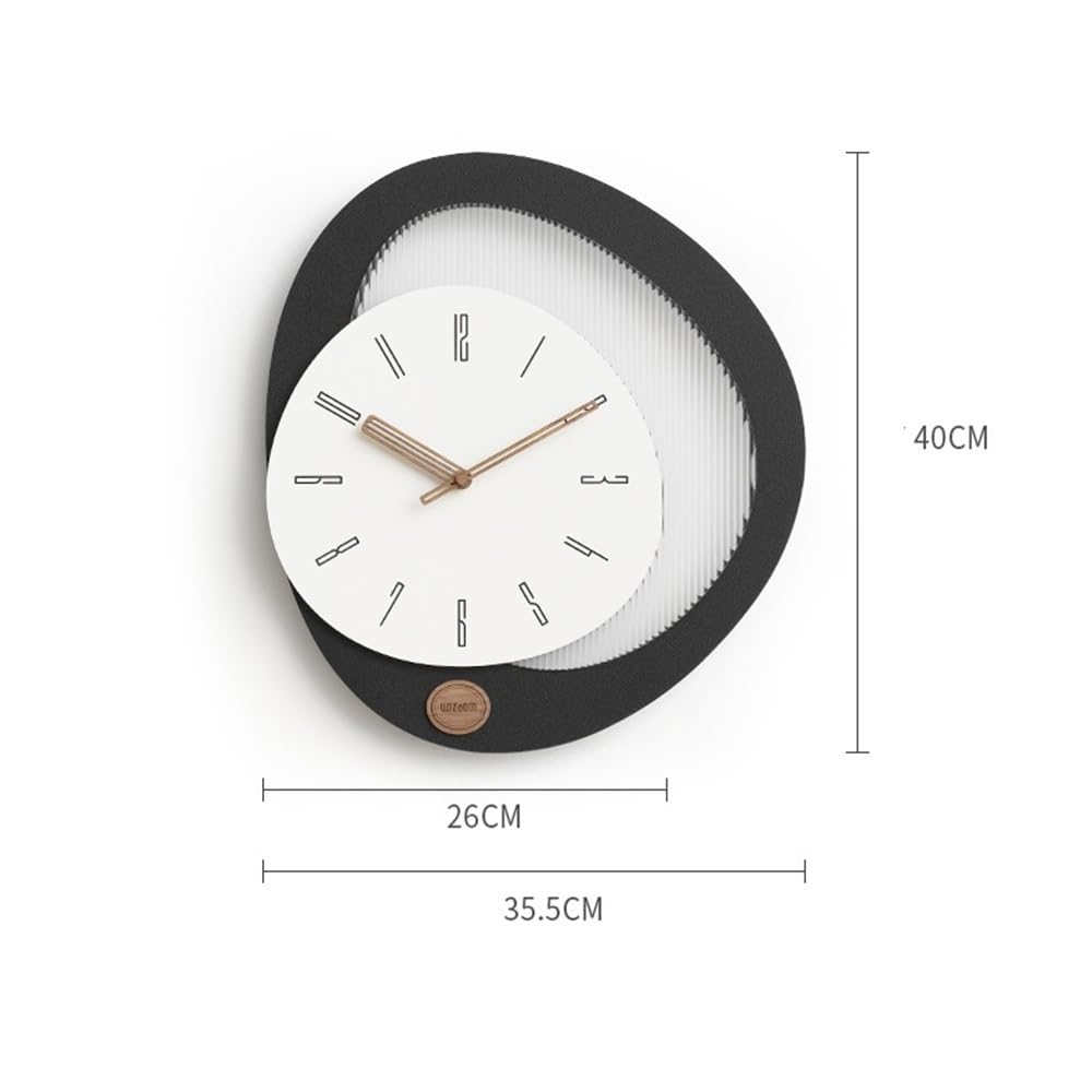 Orologio da Parete Orologio da Parete Moderno Semplice e Moderno con Luce nordica da 35,5 * 40 cm, Creativo, for Soggiorno, Forma Irregolare, casa Orologio da Parete per Soggiorno