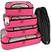 Shacke Pak - 4 Set Packing Cubes - Travel Organizers with Laundry Bag (Precious Pink)