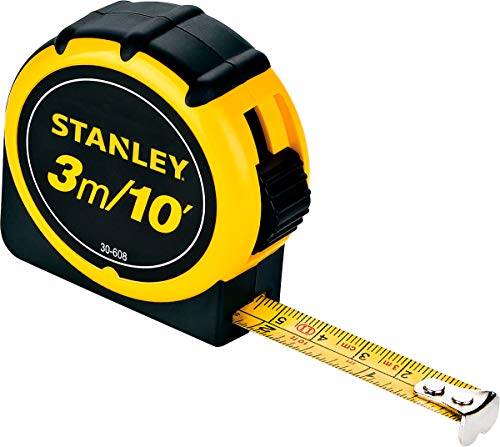 Stanley Trena Global Plus 10m, Ferramenta Essencial para Tirar Medidas com Precisão, Modelo 30608