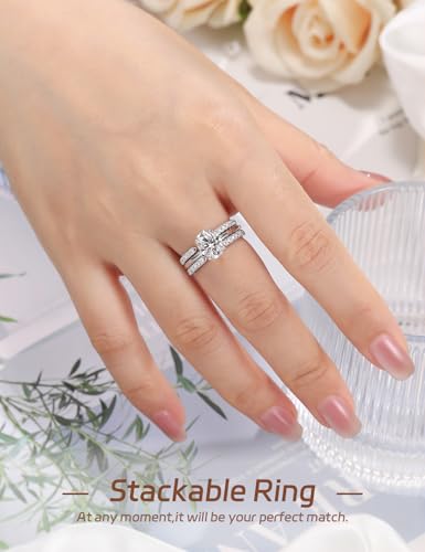 Ladylike Moissanite Open Rings for Women Half Eternity Wedding Band S925 Sterling Silver Adjustable Dainty Stackable Engagement Ring Anniversary Band for Her4