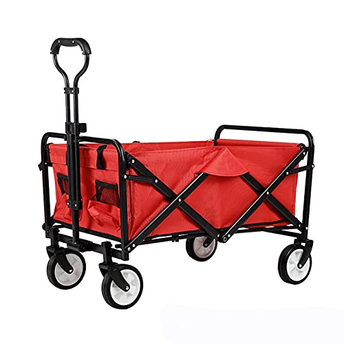 Carrito plegable para exteriores, carrito de jardín para playa, compras y camping, carrito de jardín portátil y plegable para un fácil transporte y almacenamiento