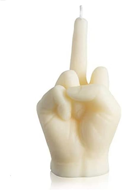 White Candle The Bird Swear Middle Finger | Soy Wax | 9cm Funny Home Decor Gift £9.99